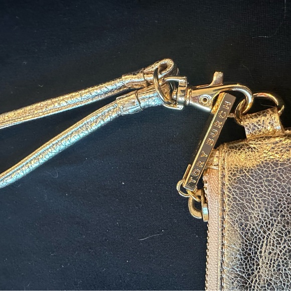 Tory Burch Metallic Gold Wristlet - Picture 4 of 12